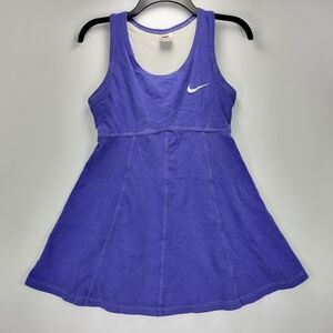 Nike Vintage 90s Athletic Tennis Dress Women Medium M Blue Purple Court Training